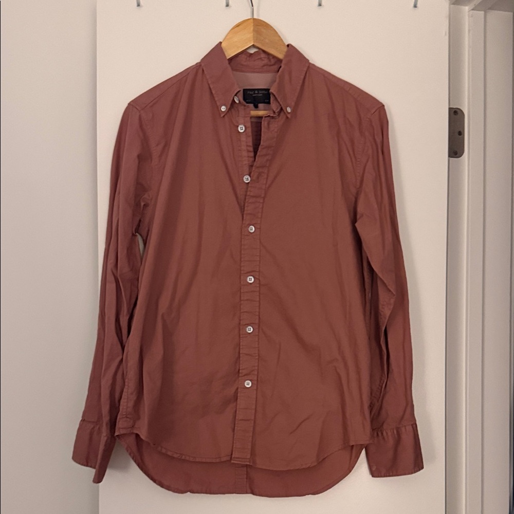 rag & bone Men's Mauve-ish Button-Down Shirt